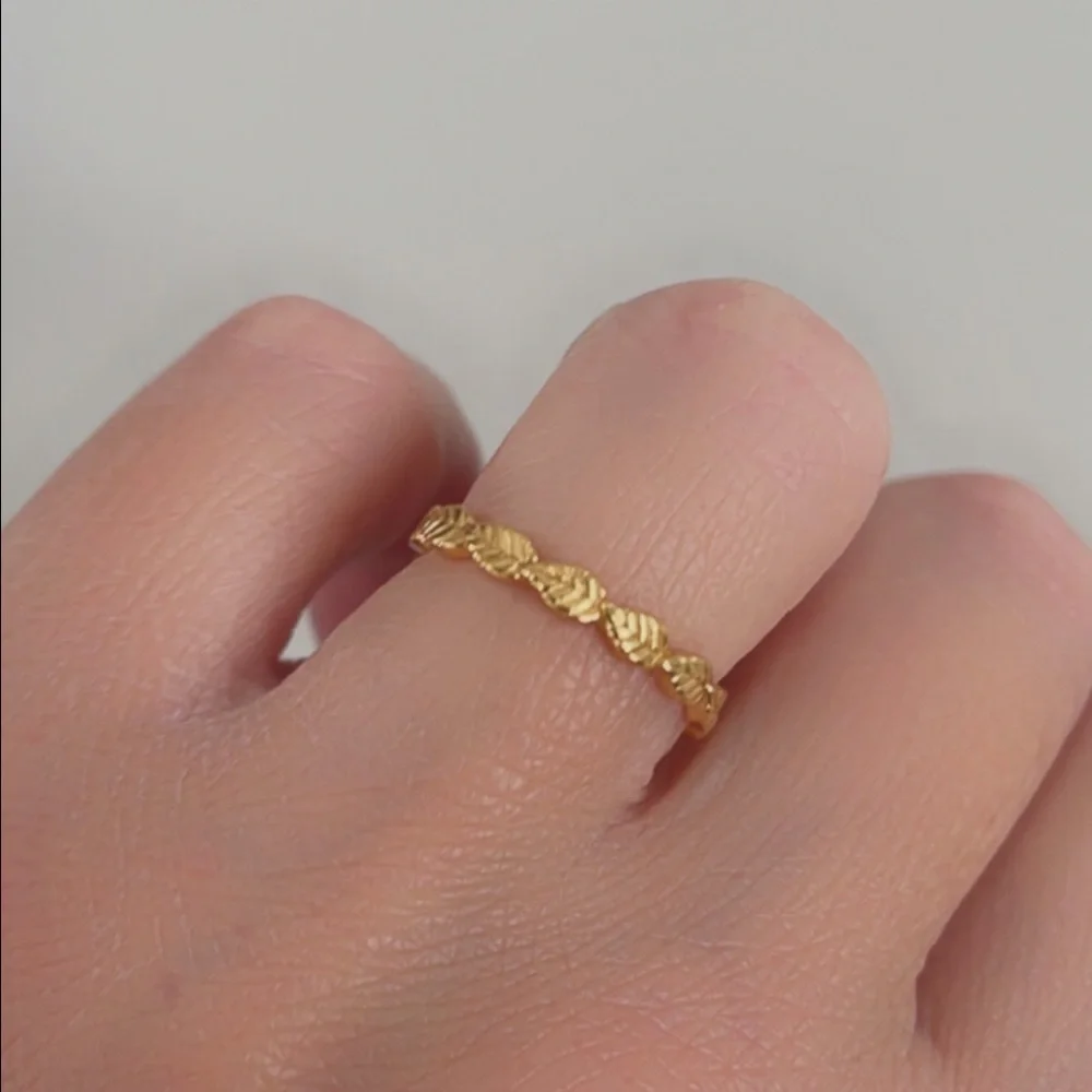 24k Gold Vermeil Leaf Ring
